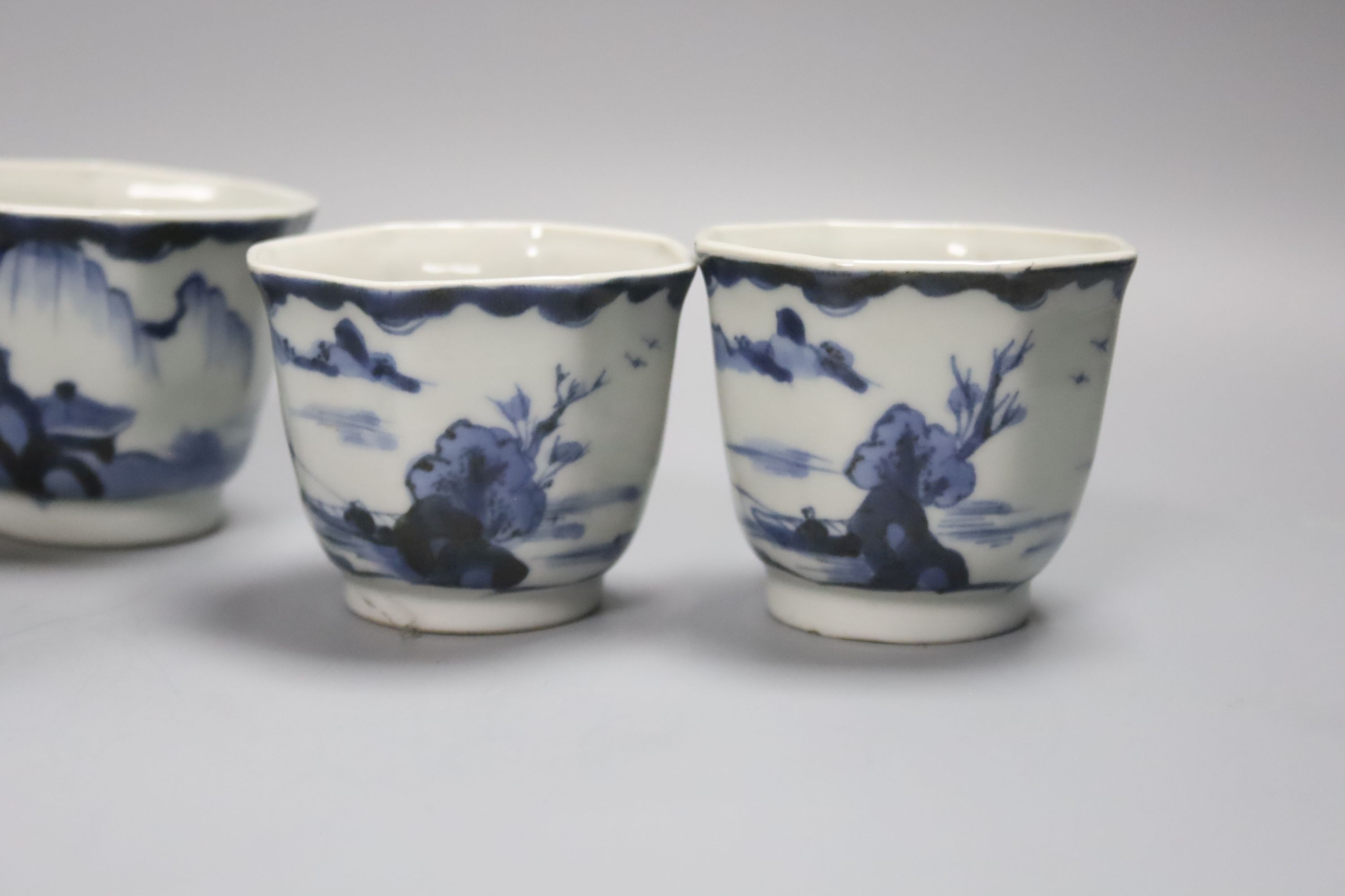 A set of ten Arita porcelain cups